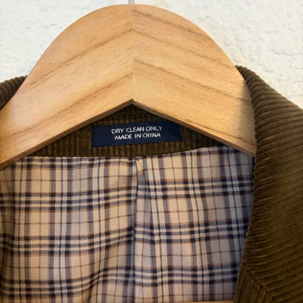 Saddlebred Mens Brown Corduroy Blazer 40R Sports Coat Jacket Cotton Academia - Picture 4 of 14
